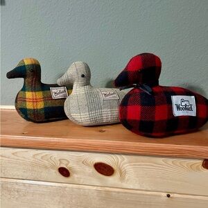 Woolrich Festive Plaid Duck Trio - Red, Green, Cream
